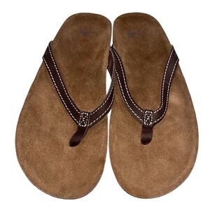 NEW Sanuk Brown She Loungy Flip Flop Thong Sandals size 9